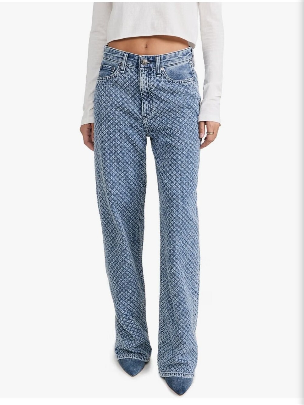 rag & bone Women's Logan Tweed Jeans In Indigo Tweed